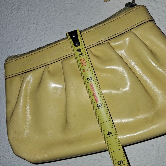 Coach Yellow Zipper Pouch - Picture 8 of 9